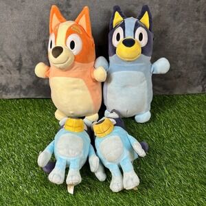 Bluey & Bingo Plush Lot of 4 Stuffed Animals Set Kids Toys Cartoon Dog Character